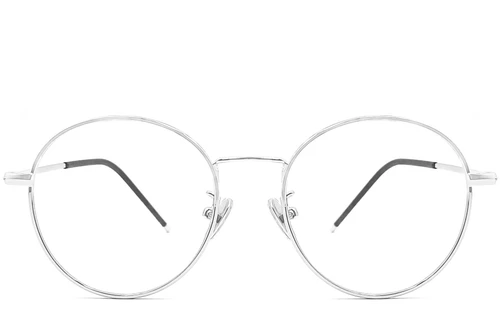 Oval Silver Metal Kids Glasses #BS0406-0481