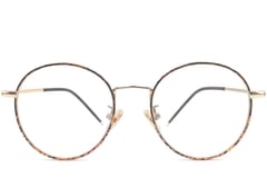 Oval Tortoiseshell Metal Kids Glasses #BS0406-0482
