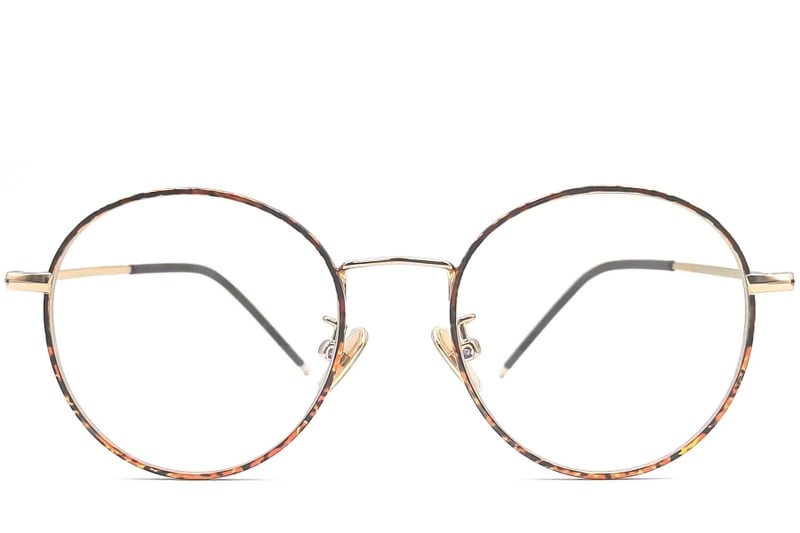 Oval Tortoiseshell Metal Kids Glasses #BS0406-0482