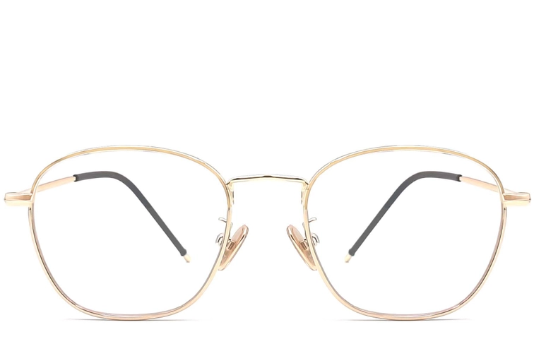 Oval Golden Metal Kids Glasses #BS0406-0485