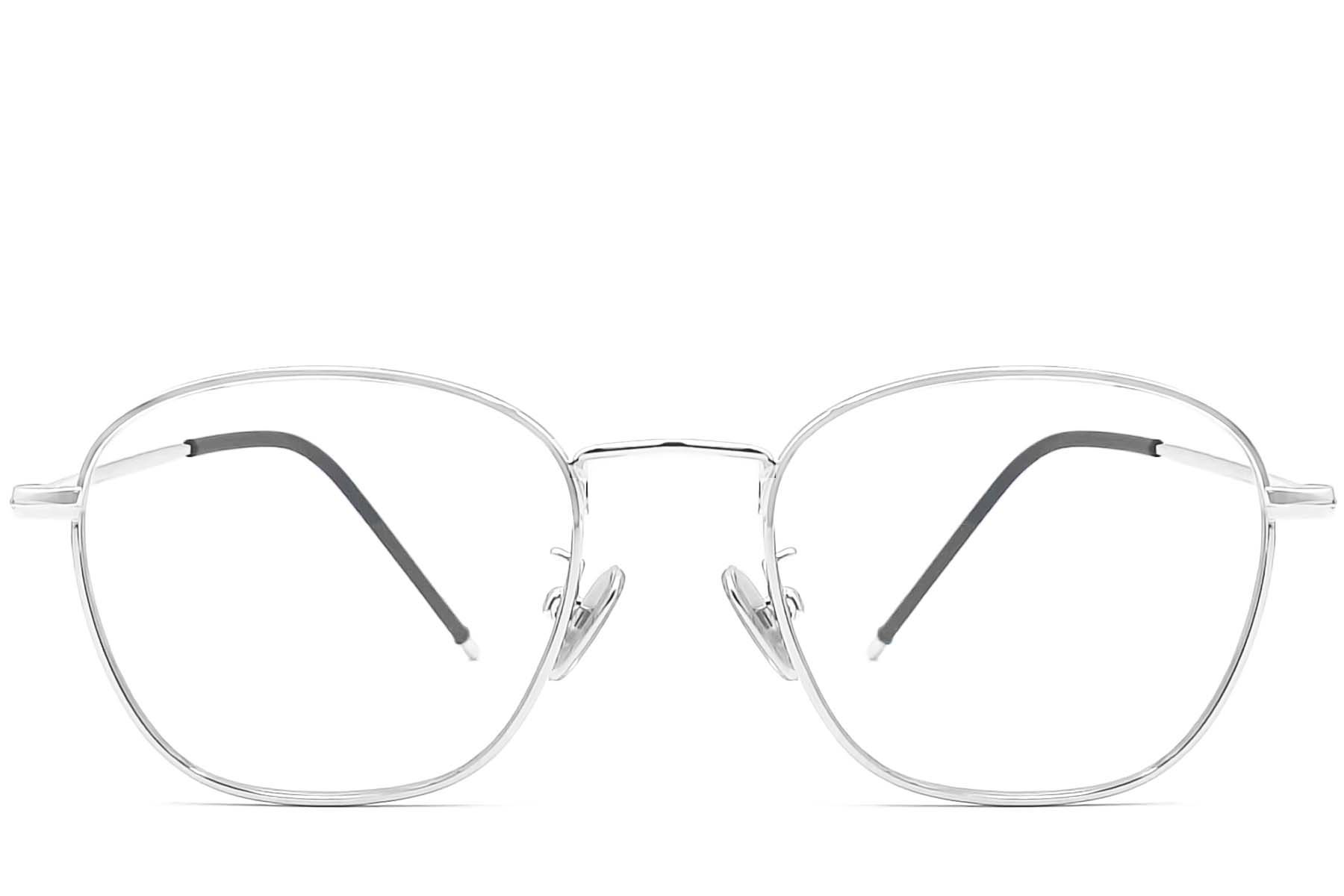 Gafas para niños ovaladas de metal plateado #BS0406-0486