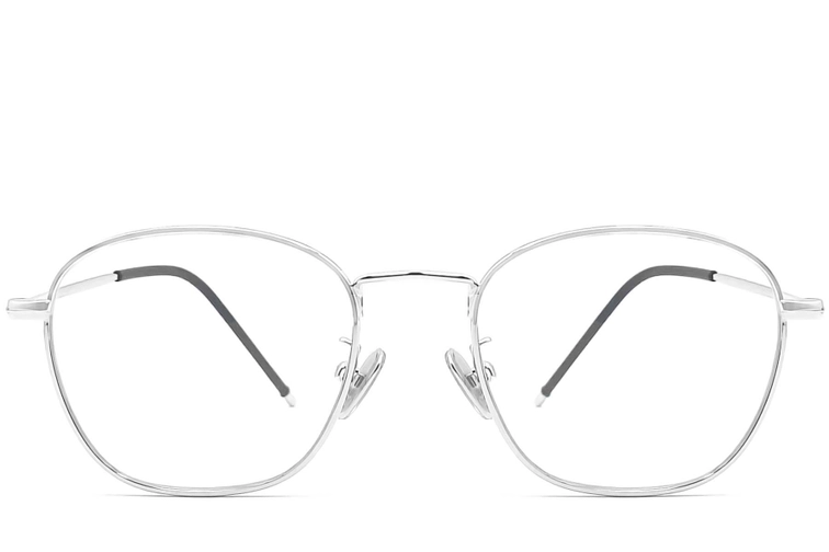 Oval Silver Metal Kids Glasses #BS0406-0486
