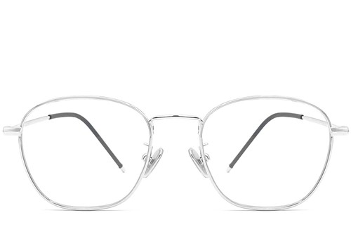 Oval Silver Metal Kids Glasses #BS0406-0486