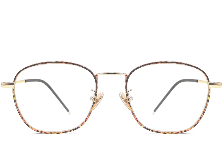 Ovale schildpad metalen bril #BS0406-0487