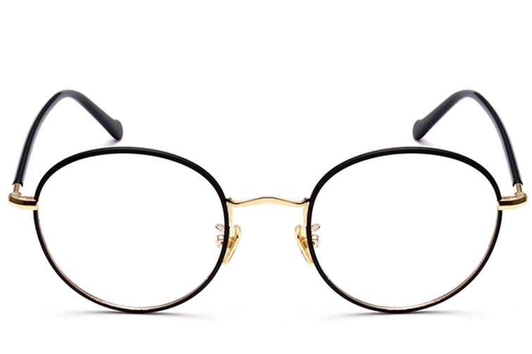 Oval Golden Metal Kids Glasses #BS0406-0489