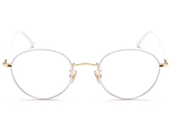 Oval White Metal Kids Glasses #BS0406-0491