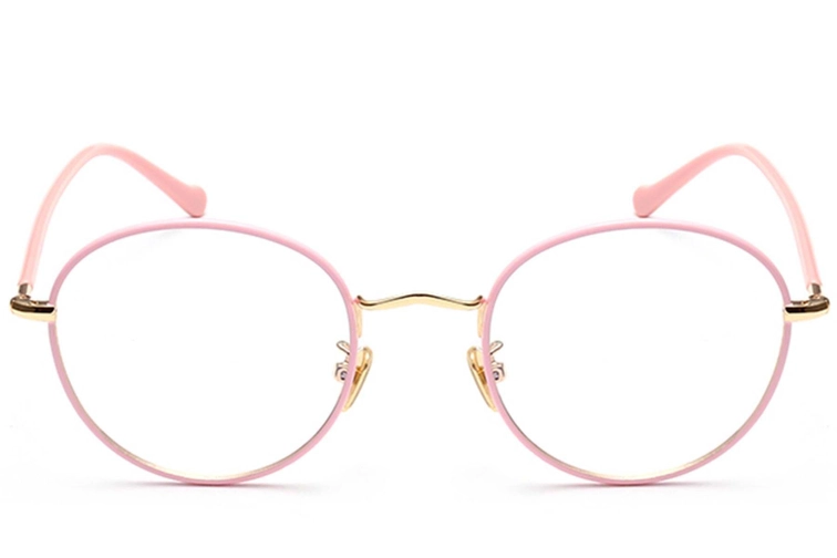Oval Pink Metal Kids Glasses #BS0406-0492