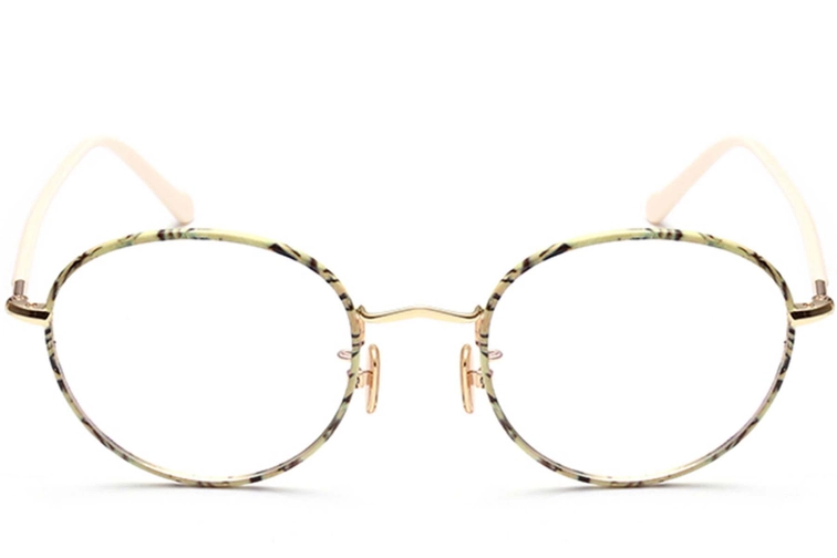 Oval Pattern Metal Kids Glasses #BS0406-0493
