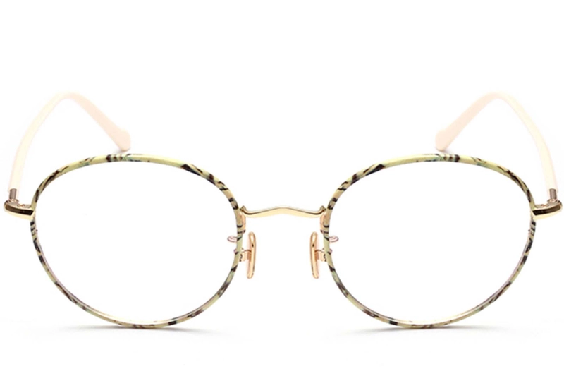 Oval Pattern Metal Kids Glasses #BS0406-0493