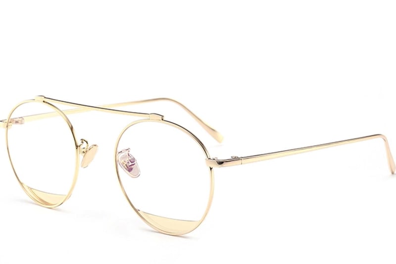 Aviator Golden Metal Glasses #BS0406-0495
