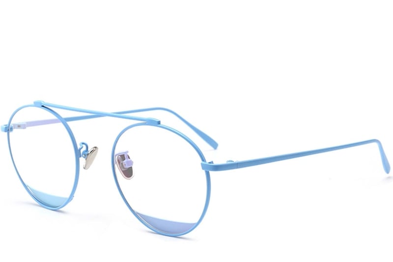 Aviator Blue Metal Glasses #BS0406-0498