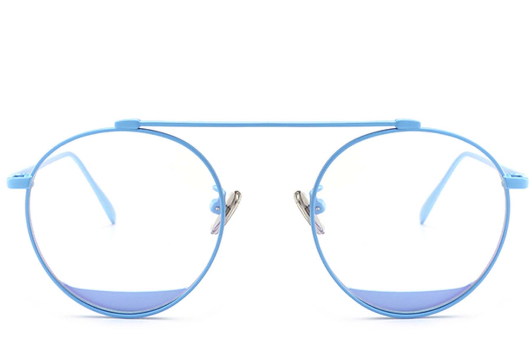 Lunettes aviateur en métal bleu #BS0406-0498