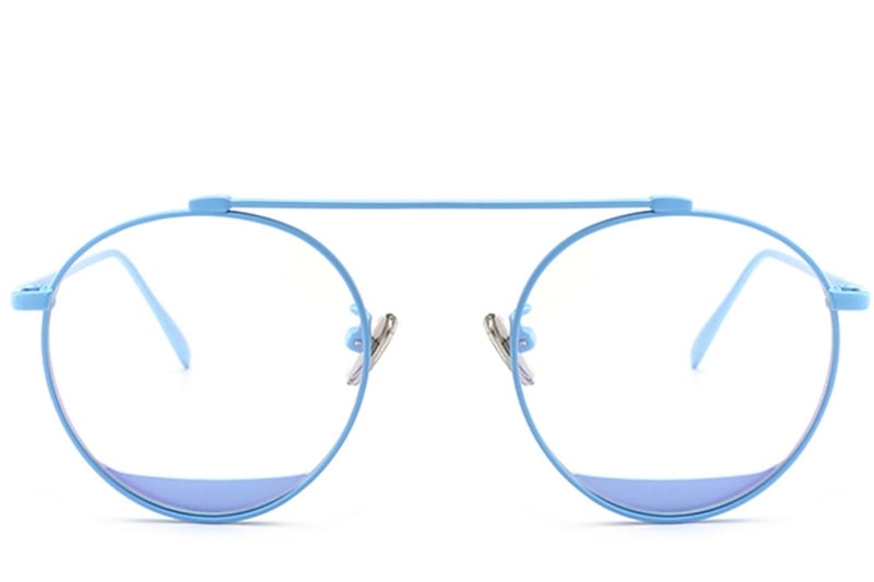 Aviator Blue Metal Glasses #BS0406-0498