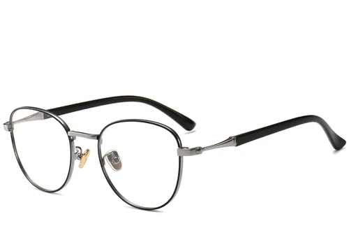 Oval Grey Metal Glasses #BS0406-0499