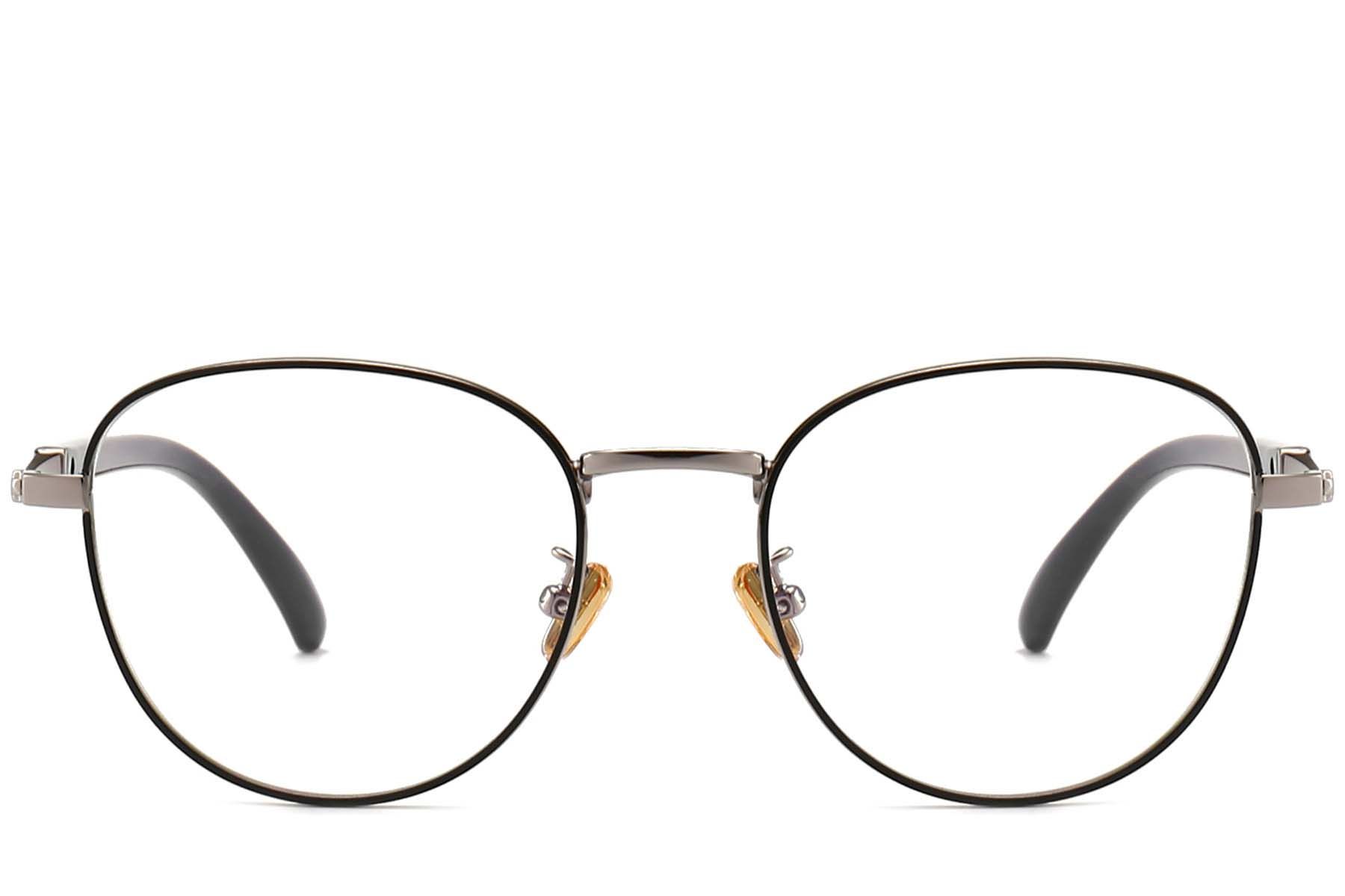 Oval Grey Metal Glasses #BS0406-0499