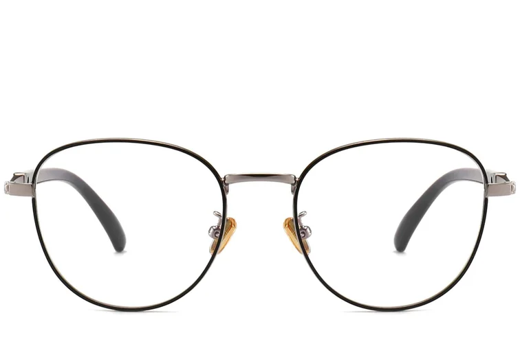 Oval Grey Metal Glasses #BS0406-0499