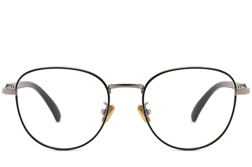 Oval Grey Metal Glasses #BS0406-0499