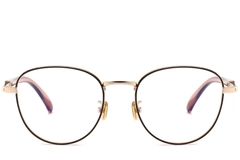 Oval Brown Metal Glasses #BS0406-0500