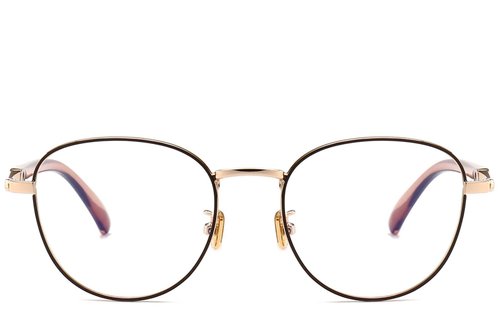 Lunettes ovales en métal marron #BS0406-0500