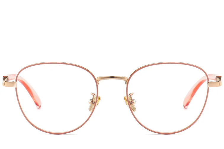 Gafas ovaladas de metal rosa #BS0406-0501