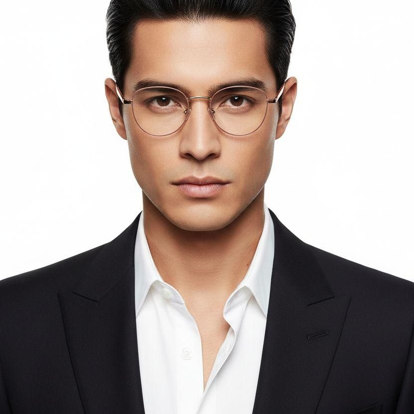 Oval Pink Metal Glasses #BS0406-0501