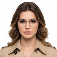 Oval Pink Metal Glasses #BS0406-0501