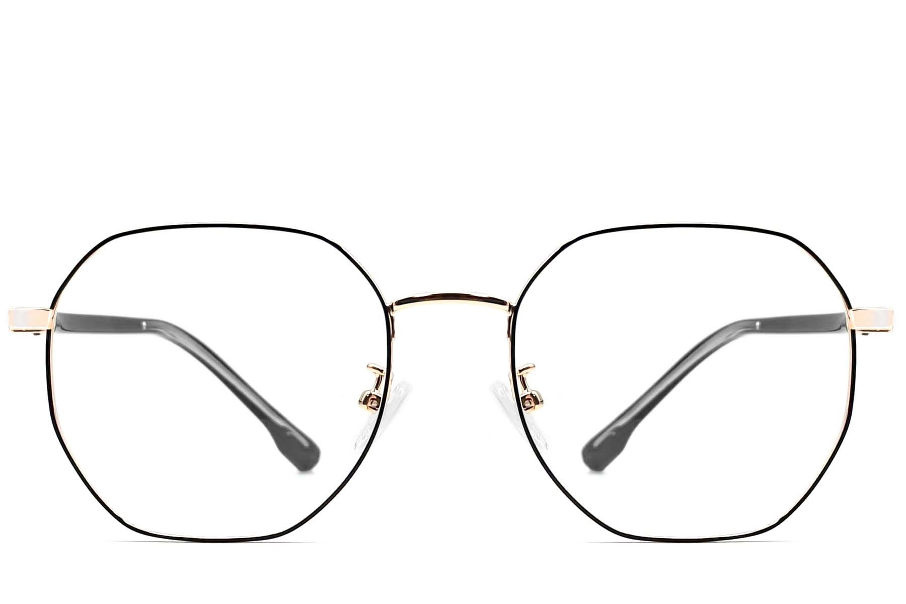 Gafas geométricas de metal dorado #BS0406-0505