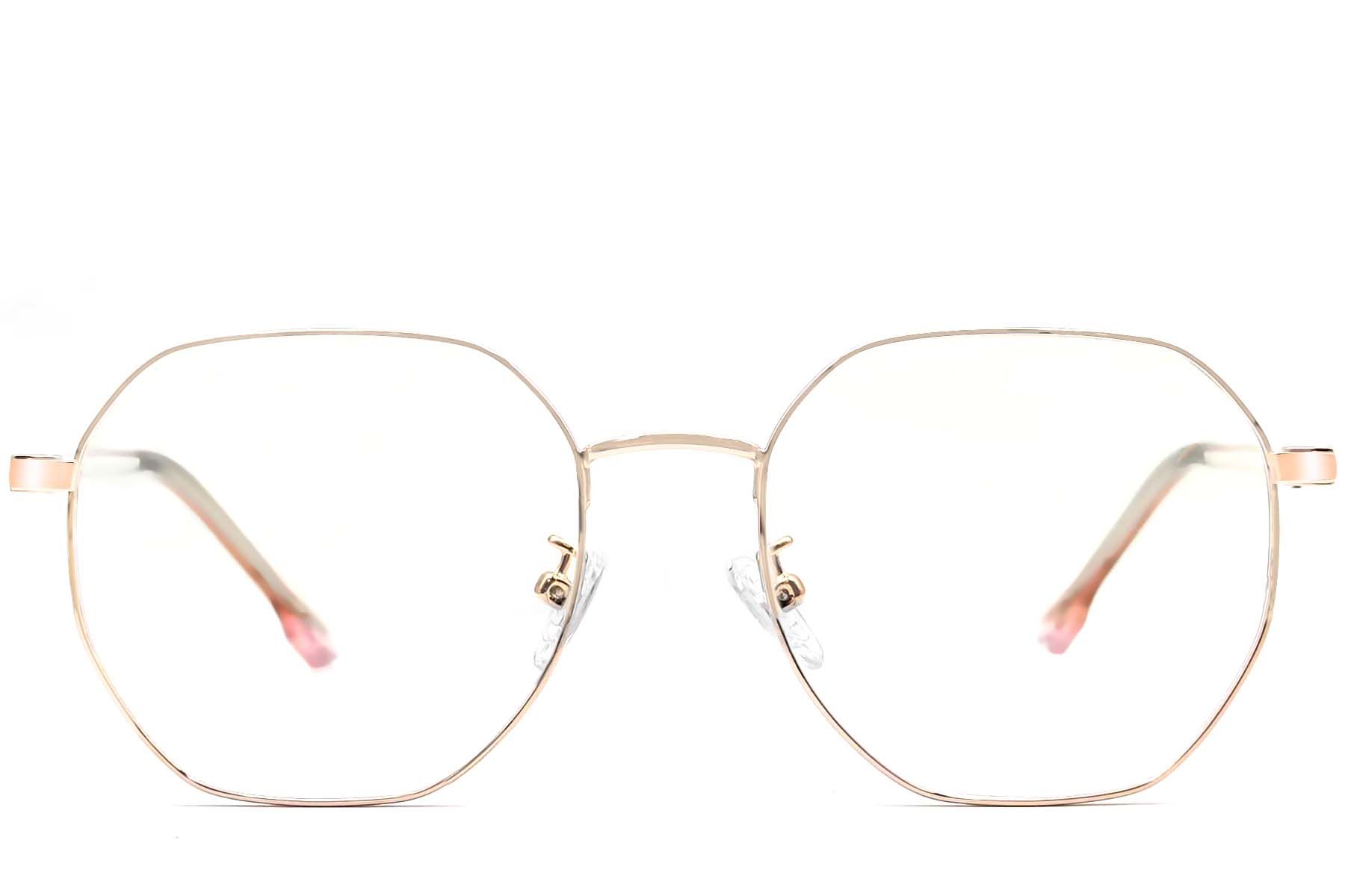 Geometric Pink Metal Glasses #BS0406-0507