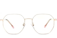 Geometric Pink Metal Glasses #BS0406-0507