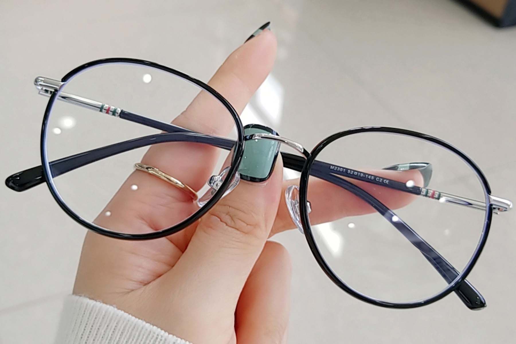 Oval Silver Metal Glasses #BS0406-0511