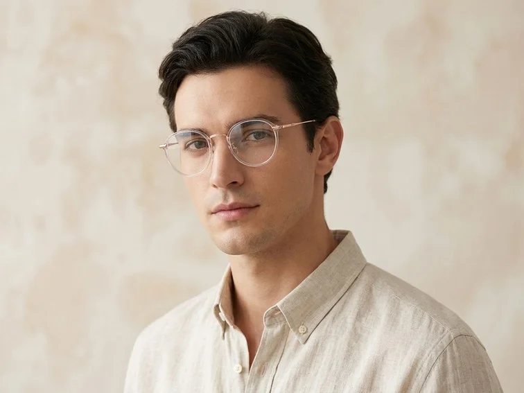 Ovale rosa Metallbrille #BS0406-0512