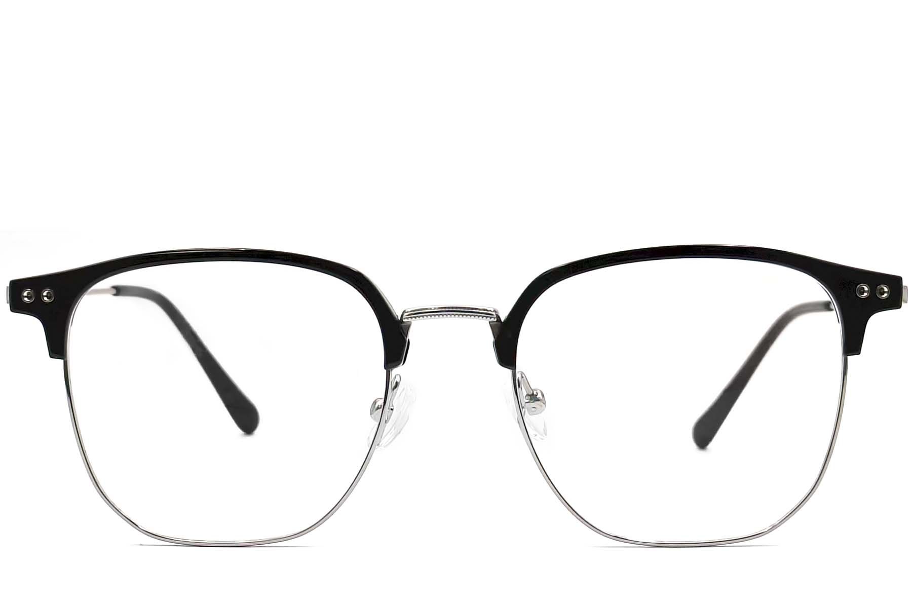 Rectangular Black Titanium Glasses #BS0406-0519