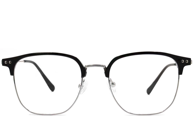 Rectangular Black Titanium Glasses #BS0406-0519
