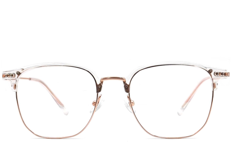 Rectangular Pink Titanium Glasses #BS0406-0520