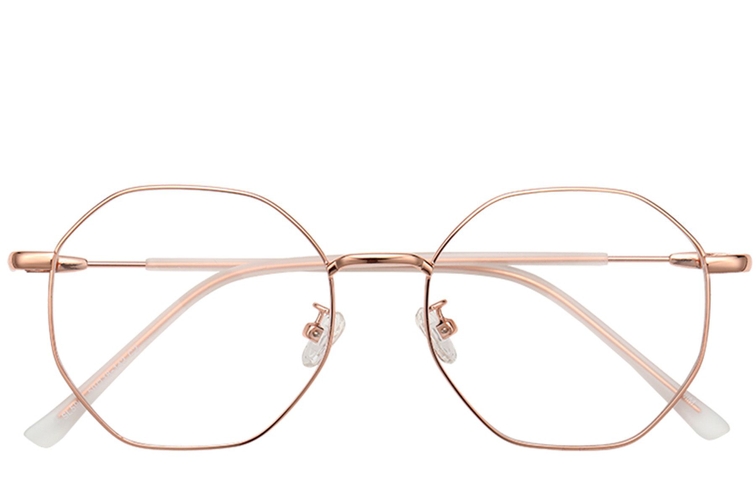 Geometric Pink Metal Glasses #BS0406-0524
