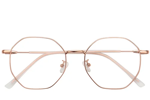 Lunettes géométriques en métal rose #BS0406-0524