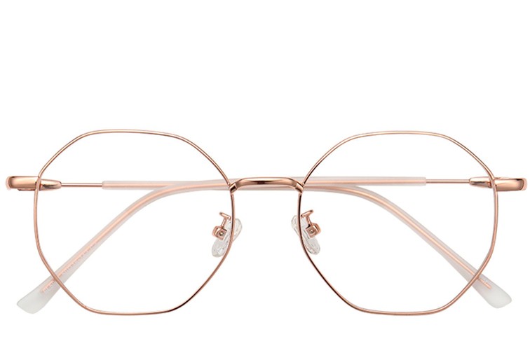 Geometric Pink Metal Glasses #BS0406-0524