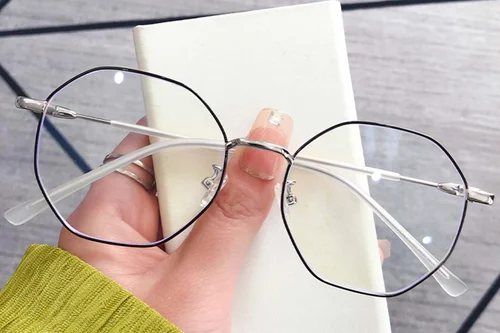 Lunettes géométriques en métal noir #BS0406-0525