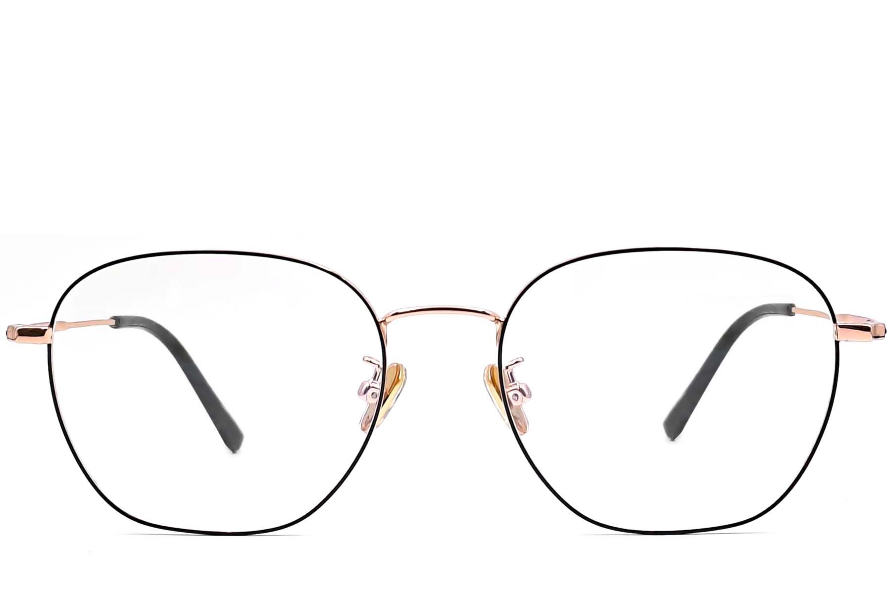 Gafas ovaladas de titanio dorado #BS0406-0526