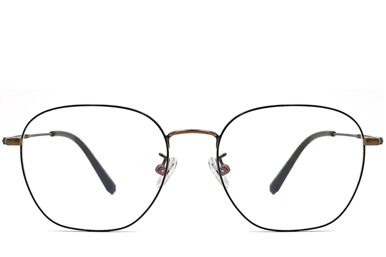 Ovale schwarze Titanbrille #BS0406-0527