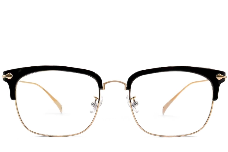 Gafas de titanio dorado semi al aire #BS0406-0528