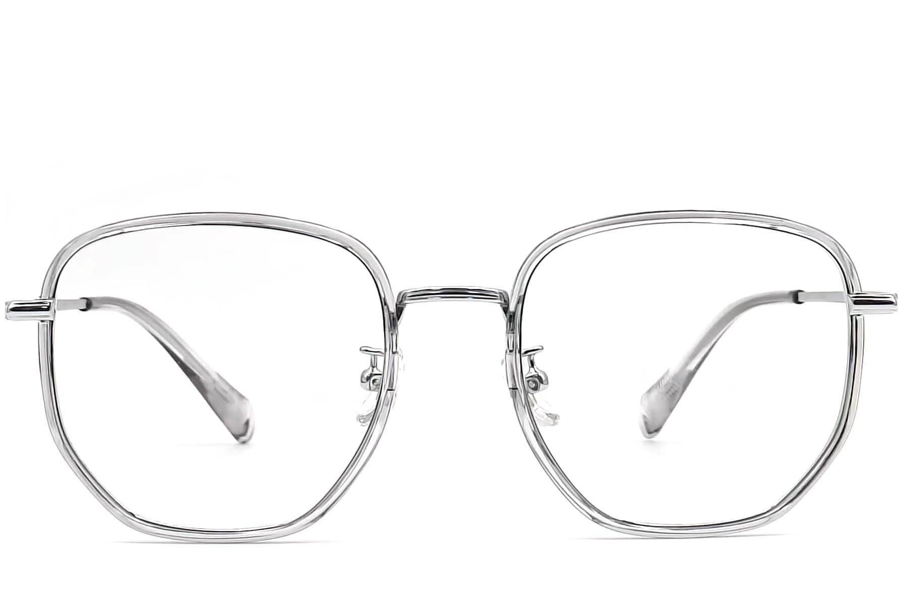 Geometric Grey Titanium Glasses #BS0406-0531