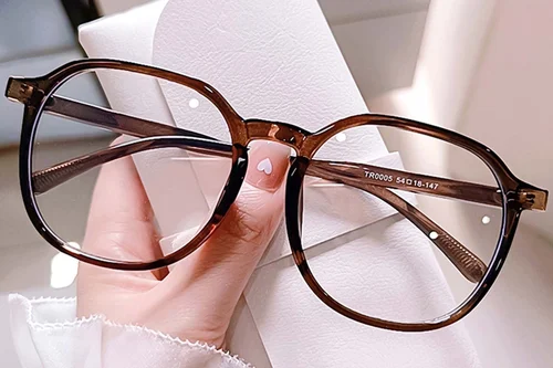 Lunettes rectangulaires marron TR90 #BS0406-0540