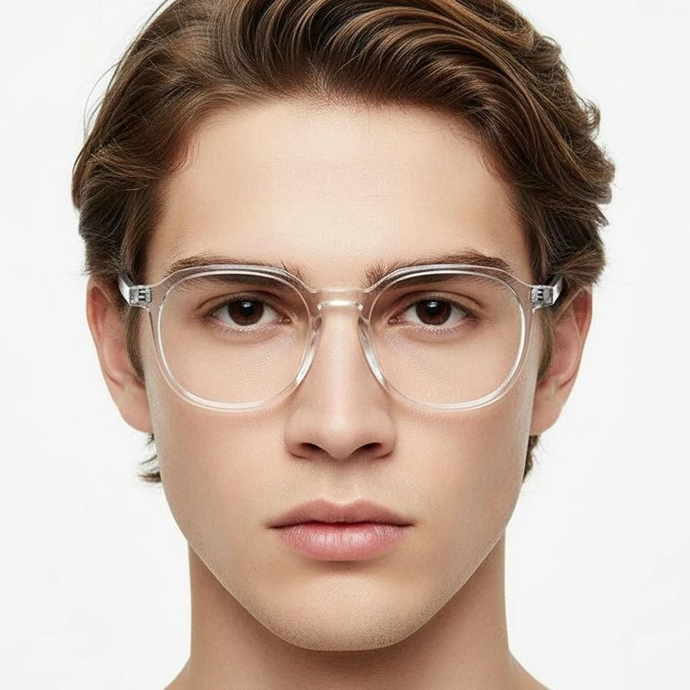 Rectangular Transparent TR90 Glasses #BS0406-0542