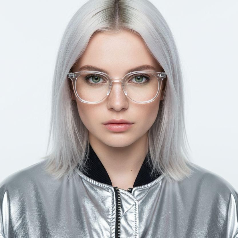 Rectangular Transparent TR90 Glasses #BS0406-0551