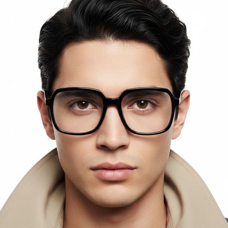 Rectangular Black TR90 Glasses #BS0406-0553