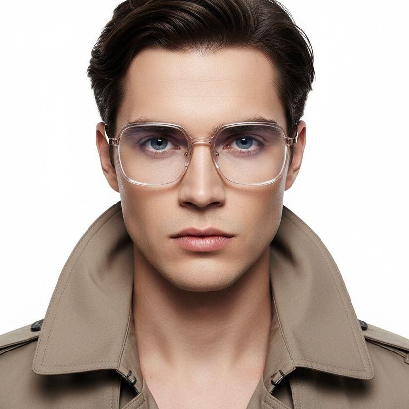 Gafas rectangulares transparentes TR90 #BS0406-0554