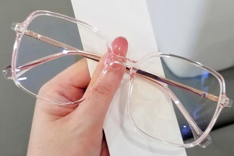 Gafas rectangulares TR90 rosas #BS0406-0555