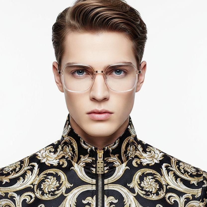 Gafas rectangulares TR90 rosas #BS0406-0555