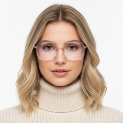 Rectangular Pink TR90 Glasses #BS0406-0555
